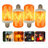 4 Luz Led Efeito Chama Fogo Tocha P Luminária Casa 4 Modos