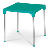 4 Mesa Quadrada Desmontável 70x70x72 Cm Niquelart