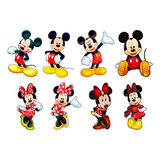 4 Mickey E 4 Minnie Termocolante Patch Aplique Estampado