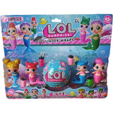 4 Mini Bonecas Lol Brinquedo Sereia Bola Acessórios Meninas