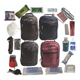 4 Mochila De Emergência 4kit Essencial Família C 25 Itens