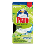 4 Odorizador Pato Adesivo Refil 6 Discos De Gel Citrus