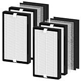 4 Pacotes IAF H 100C Filtro De Substituição C Compatível Com Purificador De Ar Idylis IAP 10 200 IAP 10 280 Com 4 Pré Filtros De Carvão Ativado Extra