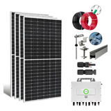 4 Painel Solar Micro Inversor On Grid Telhado Fibrocimento