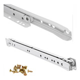 4 Pares Corrediça Para Gaveta 40cm Branca Comum 400mm