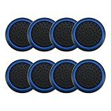 4 Pares De Grips Compatível Com Controle Joystick Playstation 3 4 5 PS3 PS4 PS5 Xbox One S X Series S X Nintendo Wii U Protetora Anti Derrapante Silicone Proteção Do Botão Analógico -Azul Escuro-