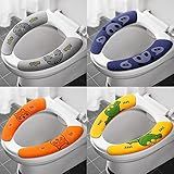 4 Pares De Tapetes De Cobertura De Assento De Vaso Sanitário Acolchoados E Grossos De Pelúcia Almofada De Assento De Vaso Sanitário Macia Antiderrapante Almofadas Laváveis Para Assento De Vaso