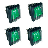 4 Pç Botao Liga Desliga 4 Polos Verde 16a Maquinas Metaltex