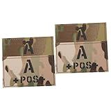 4 Pcs Adesivo De Tipo Sanguíneo Remendo Refletivo Remendo De Gancho E Loop Distintivos De Tipo De Sangue De Camuflagem Insígnias De Tipo Sanguíneo Patch De Tipo Sanguíneo Militar