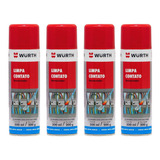 4 Pçs Limpa Contato Alta Performance W max Wurth De 300ml