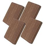 4 Pcs Porta Copos De Madeira Jogos Americanos De Potes Quentes Porta Copo De Vidro Copo De Café Porta Copos De Vela Tapetes De Mesa De Jantar Bule De Chá Copo De Água Quadrado