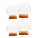 4 Pçs Set Bola Forma Tampa De Vidro Micro Paisagem Jardim