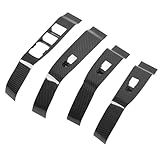 4 PCS Tampa Do Interruptor De Controle Da Janela KIMISS Tampa Do Painel De Controle Da Janela De Fibra De Carbono Painel Do Interruptor De Elevação Da Janela Guarnição Do