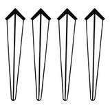 4 Pé Hairpin Leg 80 Cm Triplo Preto Pés De Mesa 5 16 8 Mm
