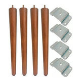 4 Pe Palito 70cm Amendoa Marrom Claro Chapa Chapinha Reta
