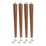 4 Pé Palito 70cm Amendoa Marrom Claro Chapinha Chapa Inclina