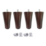 4 Pé Palito Madeira 15cm Sofá Poltrona Bucha Americana