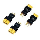 4 Peças 2 Pares XT60 XT 60 Plugues Macho Conector Fêmea Para Plugue T Conector Fêmea Macho 2 Pinos Adaptador De Conversão De Carregador De Bateria RC Adaptador XT60fêmea T Macho 4