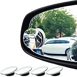 4 Peças De Espelho De Ponto Cego Espelho Retrovisor Convexo De Vidro HD Redondo Grande Angular De 5 Cm Espelho De Ponto Cego Ajustável Em ângulo Para Veículos Grandes Caminhões SUV De Carro 50