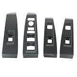 4 Peças De Tampa De Painel De Interruptor De Elevação De Janela Fibra De Carbono Resistente Proteção Forte Porta Janela Painel Tampa Para Accord Proteger E Melhorar A Aparência Da Sua Janela Alta