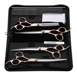 4 Peças Gold Hide Professional Pet Grooming Tesoura Cabelo 