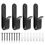 4 Peças Suporte Horizontal Para Snowboard Suporte De Parede Preto Metal Snowboard Display Rack Clipes Skate Montagem Na Parede Armazenamento E Rack De Exibição Para Longboards Pranchas De Surf Ou