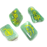 4 Pedras Quartzo Verde C simbolos