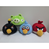 4 Pelúcias Angry Birds 12 Cm Originais Antigas 2009
