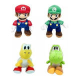 4 Pelúcias Turma Do Mario Luigi