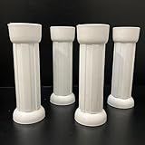 4 Pés Regulável Para Armário Cozinha 13cm A 17cm Com Parafuso Branco