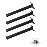 4 Pezinhos Ferro Mesa Mesinha Centro Canto Tubular 3cm 30cm