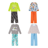 4 Pijamas Femininos Inverno Frio Masculino Infantil Juvenil