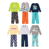 4 Pijamas Femininos Inverno Frio Masculino Infantil Juvenil