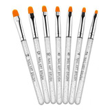 4 Pincel De Unhas De Gel Uv De 7 Unidades Desenho Pintura 