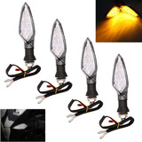 4 Pisca Alerta Seta Para Moto Led Universal Com Traseira Led