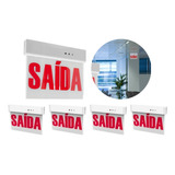 4 Placa Saída Emergência 1 Lado Luz Sinalização 1w 6500k