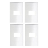 4 Placas 4x2 1 Módulo Branco Lunare Schneider Espelho