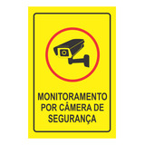 4 Placas Monitoramento Por Câmera De Segurança 1mm 20x30cm