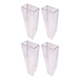 4 Pluviometro Plástico Medidor Chuva 130mm Atacado