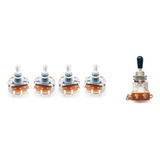 4 Potenciômetros 500k Jin Sung Chave Les Paul Tone Gauge