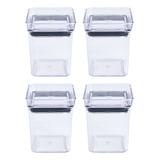 4 Potes 180ml Hermético Empilháveis Porta Temperos Organizar