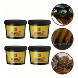 4 Potes 500g Graxa De Calcio Ep Mac2 Chassis Grau Nlgi2
