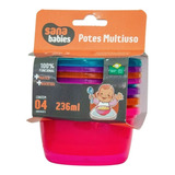 4 Potes Papinha E Alimentos Sana Babies Menina Bpa Free