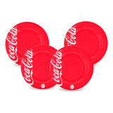 4 Pratos Sobremesa Coca Cola Retrô Personalizado Mesa Posta
