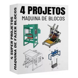 4 Projetos Maquina De Fazer Blocos Cimento Concreto Poedeira