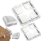 4 Protetor De Canto De Mesa Kit 4 Peças Cantoneira Batente De Silicone Quina De Móveis Armário Vidro Adesivo Proteção E Segurança Para Bebê E Sua Casa