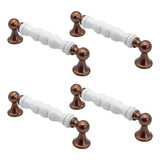 4 Puxadores Moveis Antigo Gaveta Armario Colonial Retro 96mm