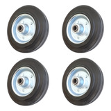 4 Roda Borracha Maciça 6 Polegada Rolamento Rolete Beltools