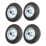 4 Roda Borracha Maciça 6 Polegada Rolamento Rolete Beltools