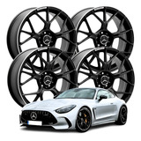 4 Rodas Aro 20 Mercedes Amg Gt Preta Fosca Pneus 235 35r20